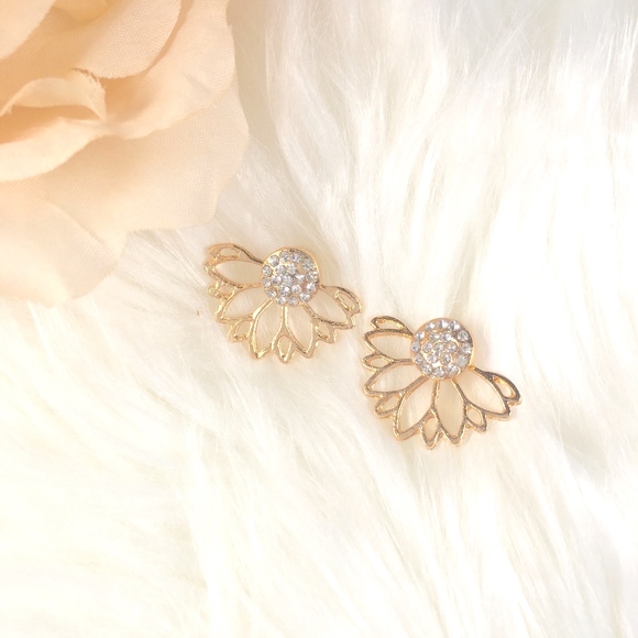 Rhinestone Peekaboo Earrings - Picture 2 of 8